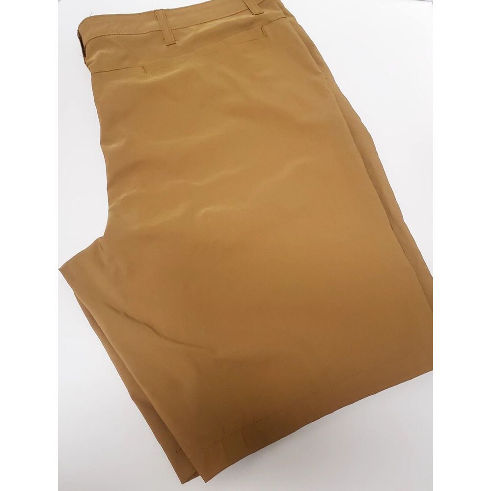 CHAPS Golf Shorts 40 Camel Tan Activewear Nylon/Spandex Open Pocket Mesh Lined